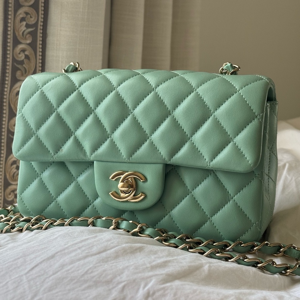 Chanel timeless classic mini rectanglar single flap bag